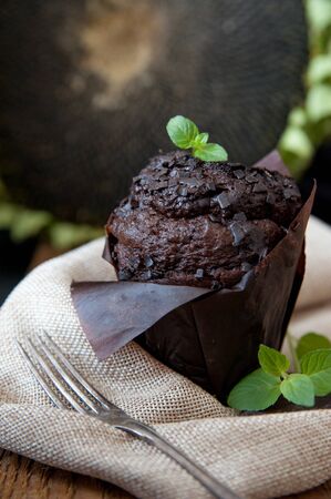 Dark chocolate cookieの写真素材