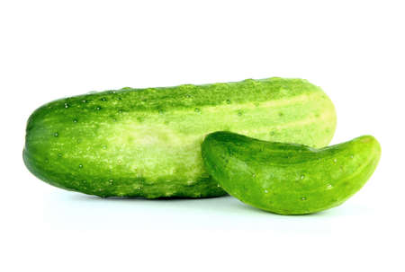 Cucumbers isolated on white.の写真素材