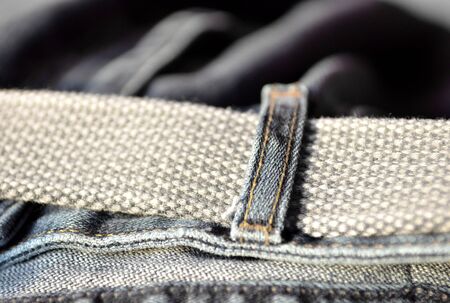 Jeans with belt. High resolution color image.の写真素材