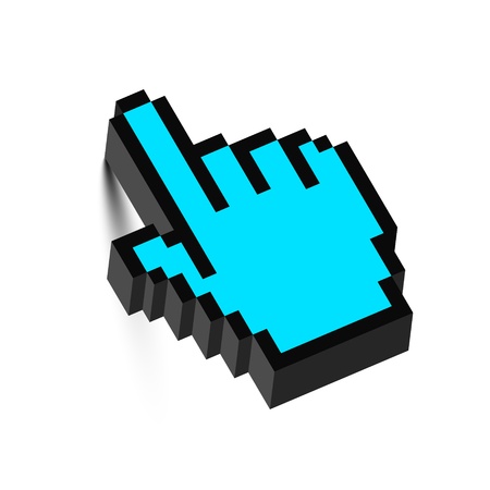 3D mouse hand cursor with shadow  Vector  のイラスト素材