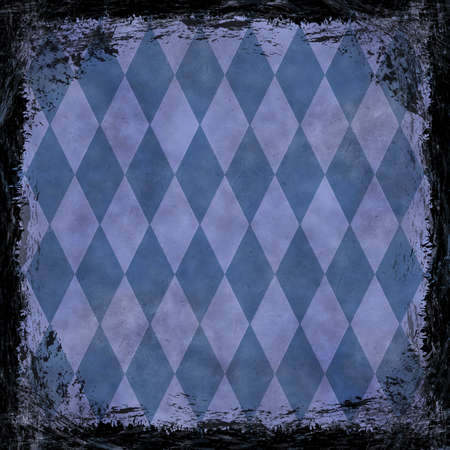 Blue grunge background. Old abstract vintage texture with frame and border.
