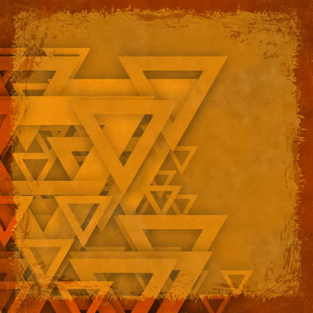 Orange grunge background. Old abstract vintage texture with frame and border.