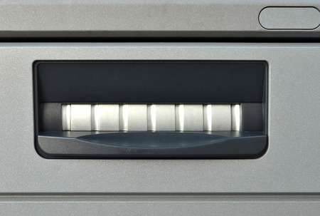ATM payout machine detail. Cash point close upの写真素材