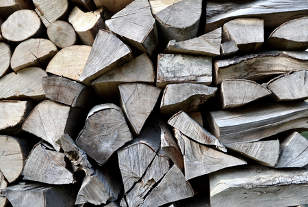 Firewood background texture.