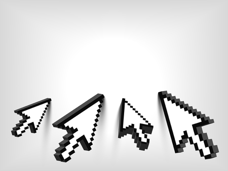 Advertisement space with mouse cursors. Vector illustrationのイラスト素材