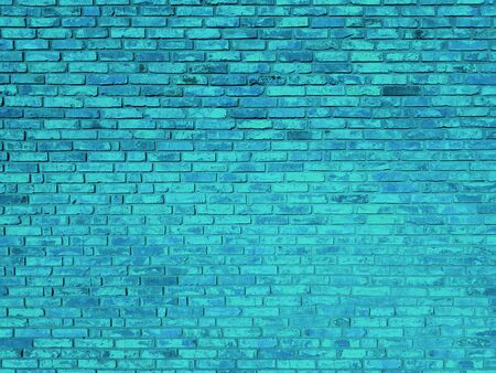 Vintage brick stone wall blue texture backgroundの写真素材
