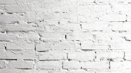 White brick wall texture backgroundの写真素材