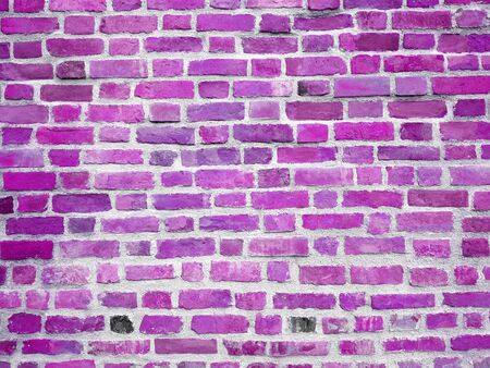 Brick old grunge stone wall texture pink backgroundの写真素材