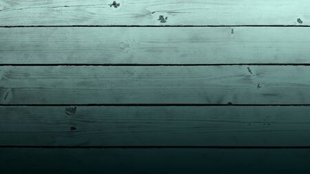 Top view of background green wooden planks board textureの写真素材