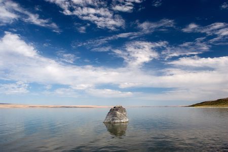 Photograph of Abert Lake in South-Central Oregon, USAの写真素材