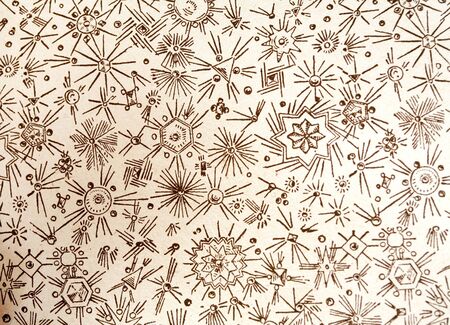Photo of some antique paper, circa 1880: not under copyright.