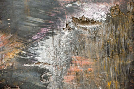 Grungy abstract of paint on an old rubber tire.の写真素材
