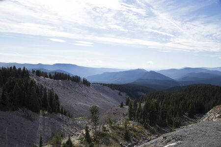 Photo of the view east from Timberline Lodge on Mount Hood. 