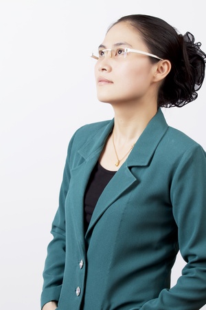 Asian business women think of the future.の写真素材