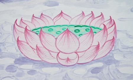 The drawings of lotus flowers の写真素材