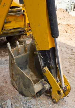Large hydraulic cylinder car cackhoe の写真素材