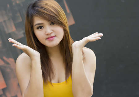 Beautiful asian women are happy.の写真素材