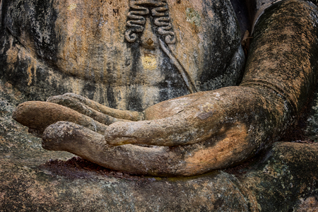Hand of Buddha statue, close upの写真素材