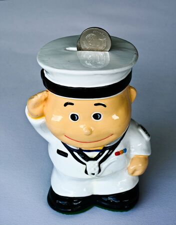 Naval piggy bank.の写真素材