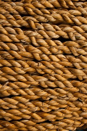 Brown plaiting patterns made from water hyacinthの写真素材