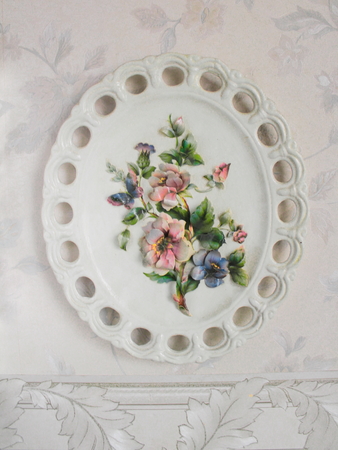 Flower decorative plateの写真素材