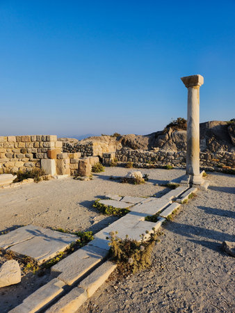 Ancient Ruins under Blue Sky
