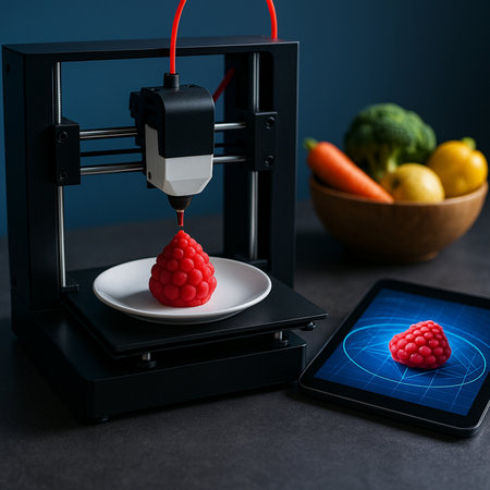 3d Printer Creating Strawberry Shape 031125の素材