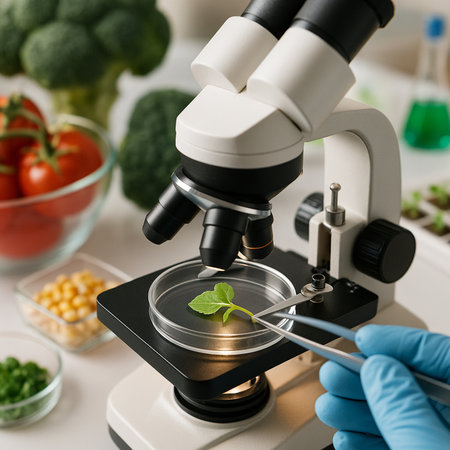 Scientist Analyzing Sample Under Microscope 031125の素材