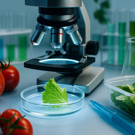 Scientist Observing Plant Under Microscope 031125の素材