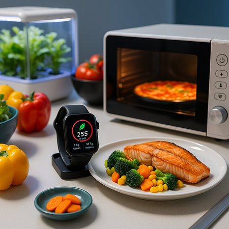 Smart Kitchen Device Cooking Sausages 031125の素材