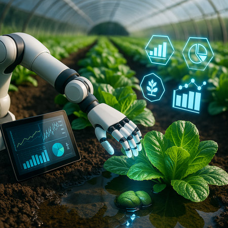 Ai Robot Analyzing Plant Growth Data 031125の素材