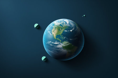 Planet Earth With Small Moons 041125の素材