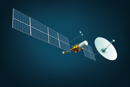 Satellite With Large Dish Antenna 041125の素材