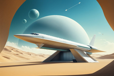Futuristic Space Dome On Mars 041125の素材