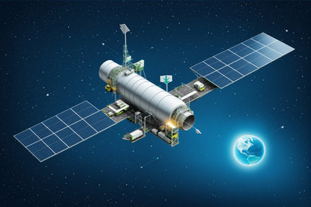 Scientific Satellite In Deep Space 041125の素材