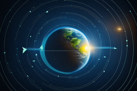 Earth With Data Network Orbit 041125の素材