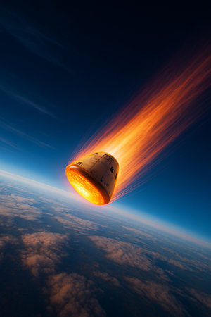 Meteor Entering Earth Atmosphere 041125の素材