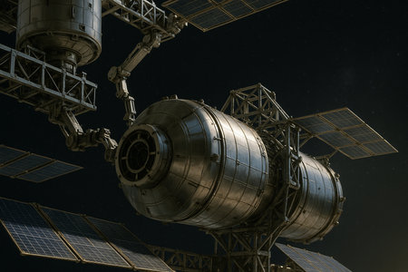 Industrial Space Module In Orbit 041125の素材