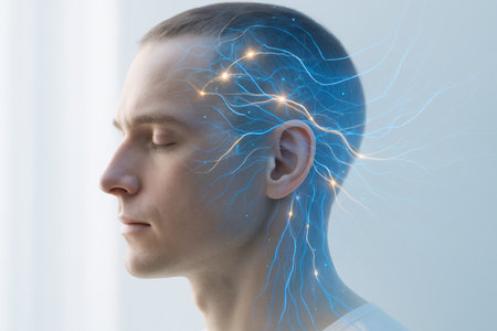 Human Brain Connected To Digital Network 051125の素材