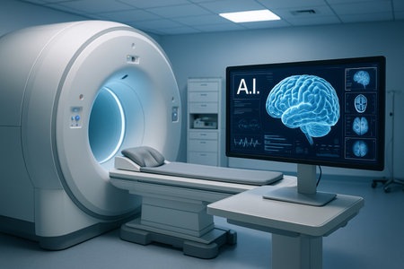 Ai Brain Scan Monitor In Medical Room 051125の素材
