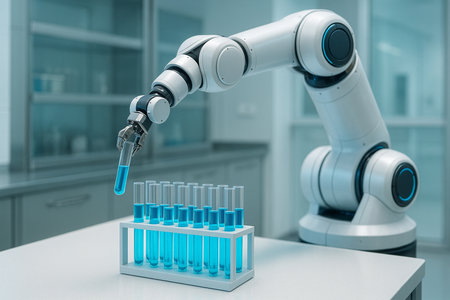 Robotic Arm Handling Lab Samples 051125の素材