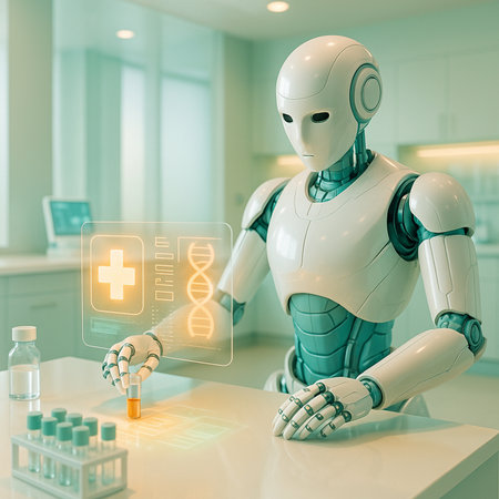 Robot In Lab Handling Medicine Samples 051125の素材