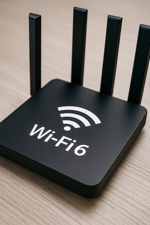 Wifi Router On Wooden Table 051125の素材