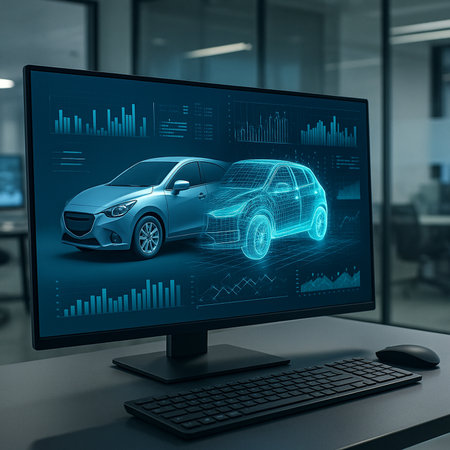 Car Design Simulation On Computer 051125の素材