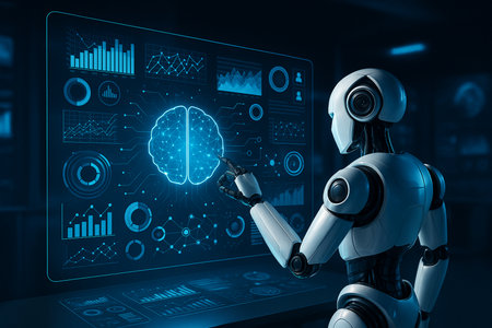 Scientific Interface With Glowing Data Visuals 051125の素材