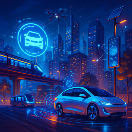 Ai Controlled City With Autonomous Cars 051125の素材