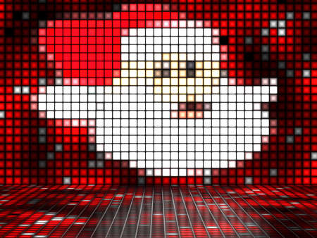 Santa Claus made out of Lightcubesの写真素材