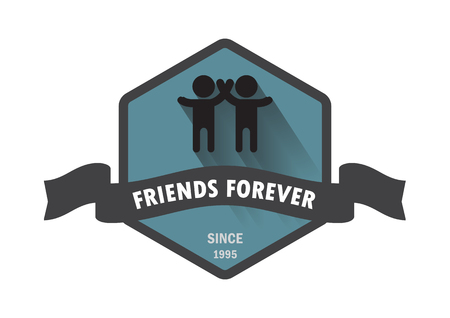Friend logo badge design vector, hipster vintage styleのイラスト素材