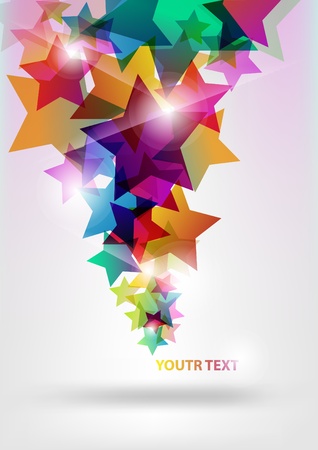 Colorful star banner のイラスト素材