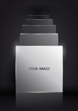 3D galleryのイラスト素材